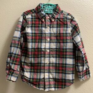 GAP Kids Plaid Button Down Shirt - Red, Green, Blue, White